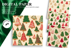 Christmas Tree Background Pattern Digital Paper Wallpaper_20 Product Image 1