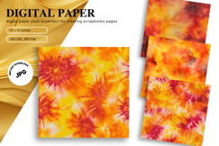Yellow Tie dye Texture Background Wallpaper Digital Paper Product Image 1