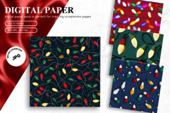 Christmas Light String Background Seamless Pattern Gift Wrap Product Image 1