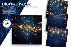 Blue glitter Background Wallpaper Sparkles Digital Paper_2 Product Image 1