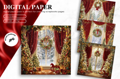 Christmas Window Background Winter Snow Wallpaper Backdrop Product Image 1