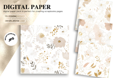 Boho Background Pattern Digital Paper Wallpaper Scrapbook_12 Product Image 1