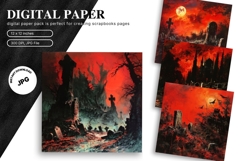 Halloween Background Ghost Scary Tomb Wallpaper Backdrop47 Product Image 1