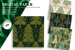 Christmas Tree Background Pattern Digital Paper Wallpaper_31 Product Image 1