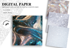 silver glitter Background Wallpaper Sparkles Digital Paper21 Product Image 1