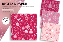 Christmas Ornament Background Seamless Pattern Gift Wrap_31 Product Image 1