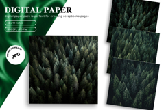 Snow Forest Background Christmas Pine Tree Wallpaper_19 Product Image 1