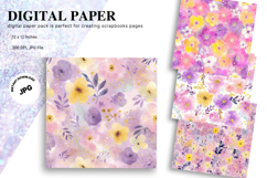 Flower Pattern Background Wallpaper Digital Paper_94 Product Image 1