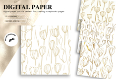 Flower Pattern Background Wallpaper Digital Paper_93 Product Image 1
