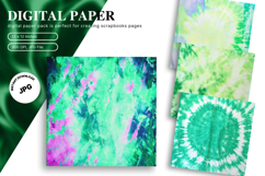 Green Tie dye Texture Background Wallpaper Digital Paper Product Image 1