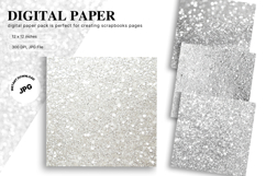 silver glitter Background Wallpaper Sparkles Digital Paper_9 Product Image 1