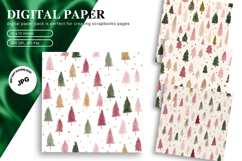Christmas Tree Background Pattern Digital Paper Wallpaper_11 Product Image 1