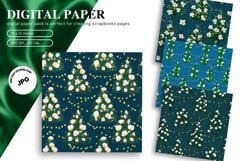 Christmas Tree Background Pattern Digital Paper Wallpaper_3 Product Image 1