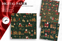 Christmas Ornament Background Seamless Pattern Gift Wrap_23 Product Image 1