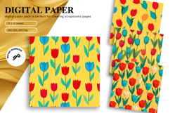Flower Pattern Background Wallpaper Digital Paper_44 Product Image 1