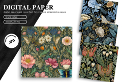 Butterfly Pattern Background Digital Paper Wallpaper_8 Product Image 1