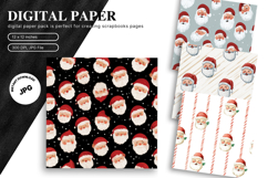 Santa Claus Background Christmas Seamless Pattern Gift Wrap Product Image 1