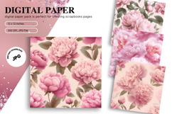 Flower Pattern Background Wallpaper Digital Paper_6 Product Image 1