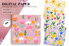 Flower Background Digital Paper Wallpaper Backdrop_23 Product Image 1