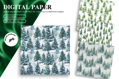 Christmas Tree Background Pattern Digital Paper Wallpaper_5 Product Image 1