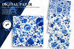 Flower Pattern Background Wallpaper Digital Paper_33 Product Image 1