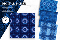Blue Tie dye Texture Background Wallpaper Digital Paper Product Image 1
