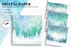 Christmas Tree Background Forest Pine Tree Winter Wallpaper6 Product Image 1