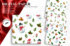 Snowman Background Christmas Seamless Pattern Gift Wrap_5 Product Image 1
