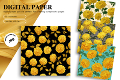 Flower Pattern Background Wallpaper Digital Paper_19 Product Image 1