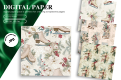 Christmas Ornament Background Seamless Pattern Gift Wrap_37 Product Image 1