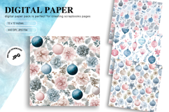 Christmas Ornament Background Seamless Pattern Gift Wrap_21 Product Image 1
