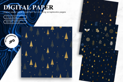 Christmas Tree Background Pattern Digital Paper Wallpaper_4 Product Image 1