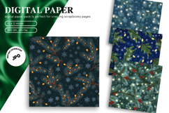 Christmas Light String Background Seamless Pattern Gift Wrap Product Image 1