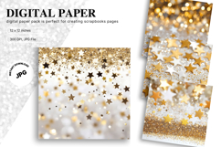 gold glitter Background Wallpaper Sparkles Digital Paper_13 Product Image 1