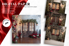 Christmas Window Background Winter Snow Wallpaper Backdrop Product Image 1