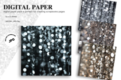Black Glitter Background Wallpaper Sparkles Digital Paper_4 Product Image 1