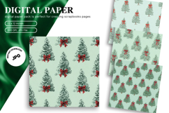 Christmas Tree Background Pattern Digital Paper Wallpaper_10 Product Image 1