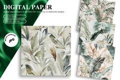 Tropical Leaves Background Monstera Wallpaper Backdrop_18 Product Image 1