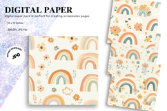 Rainbow Sky Cloud Background Nursery Decor Wallpaper_2 Product Image 1