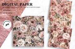 Flower Pattern Background Wallpaper Digital Paper_50 Product Image 1