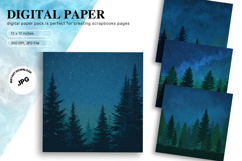 Snow Forest Background Christmas Pine Tree Wallpaper_35 Product Image 1