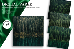 Snow Forest Background Christmas Pine Tree Wallpaper_6 Product Image 1