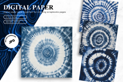 Blue Tie dye Texture Background Wallpaper Digital Paper Product Image 1