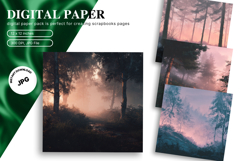 Snow Forest Background Christmas Pine Tree Wallpaper_25 Product Image 1