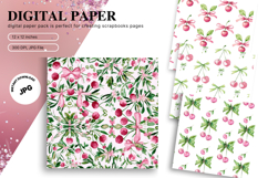 Flower Pattern Background Wallpaper Digital Paper_98 Product Image 1