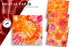 Orange Tie dye Texture Background Wallpaper Digital Product Image 1