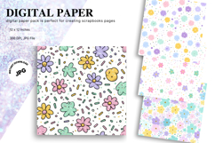 Flower Pattern Background Wallpaper Digital Paper_109 Product Image 1