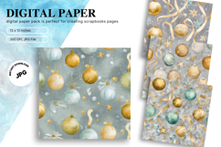 Christmas Ornament Background Seamless Pattern Gift Wrap_6 Product Image 1