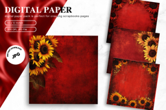 Sunflower Background Wallpaper Digital Paper Wall Art_24 Product Image 1