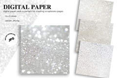 silver glitter Background Wallpaper Sparkles Digital Paper13 Product Image 1